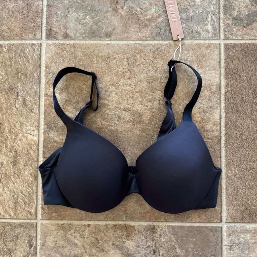 Skims Smoothing Intimates Full Coverage Lightly Lined Bra Onyx Size 32B - Picture 1 of 8